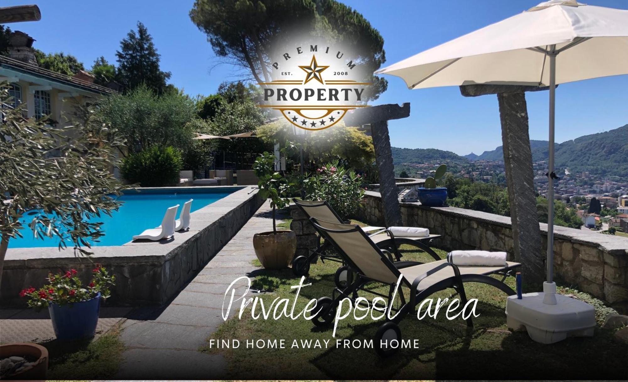 Suite Room With Private Pool Area, Near Como Lake, Private Parking I Villa Dei Leoni Morbio Inferiore Eksteriør bilde